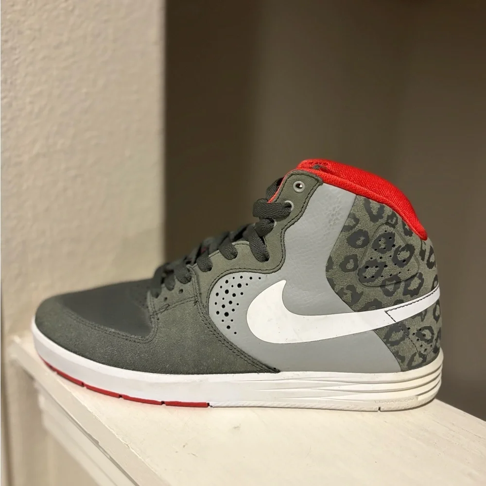 Nike Paul Rodriguez 7 High - Dark Base Gray/White-Base Mens Size 9 616355-010 - Picture 6 of 10